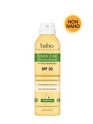 Babo Botanicals Sheer Zinc SPF 30 Spray from Gimme the Good Stuff