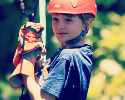 Felix on zipline