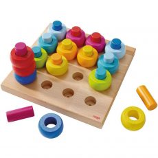 Haba Rainbow Whirls Wooden Peg Game from Gimme the Good Stuff