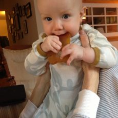 Wolfie in Zebi Onesie