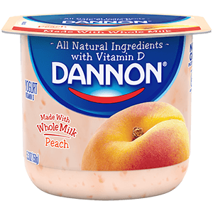Dannon Whole Milk Peach Gimme the Good Stuff
